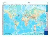Comprar 10 Mapas Escolares Planisferio  N°3 División Físico Político