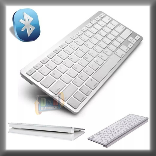 Teclado Wireless Bluetooth Slim P/ Tablets Cel. Smartphones