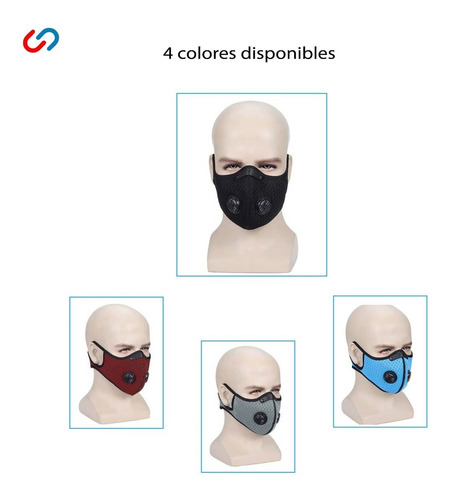 Imagen 2 de 9 de Mascarilla Deportiva + 5 Filtros De Repuesto