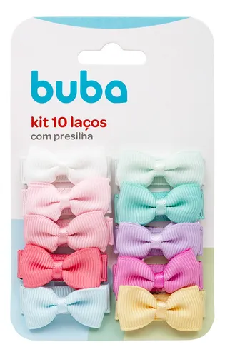 Kit Com 10 Laços Sortidos Com Presilha 15301 - Buba Cor Variadas