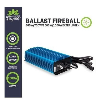 Ballast Electrónico Regulable 1000w Fireball - Grow Genetics