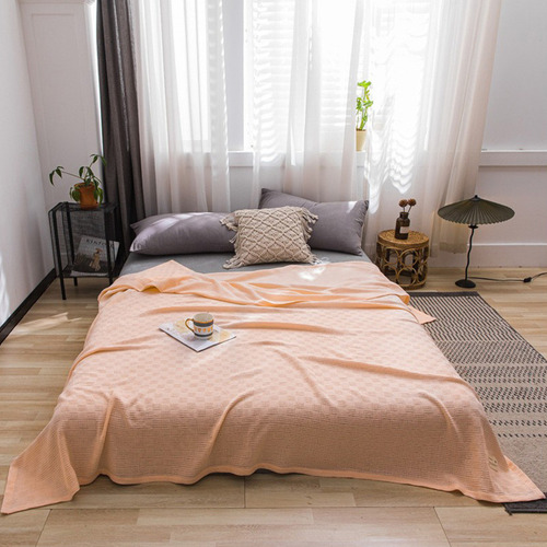 Manta De Cama De Algodón, Manta Térmica De Algodón Doble De