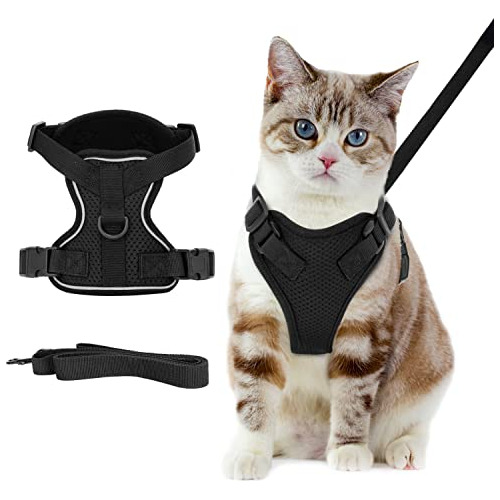 Cat Harness And Leash,  Reflective Travel Cat Harness E...