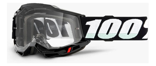 Óculos Google D/ Trilha Motocross Bike 100% Accuri 2 Preto Cor da lente Transparente Tamanho Único