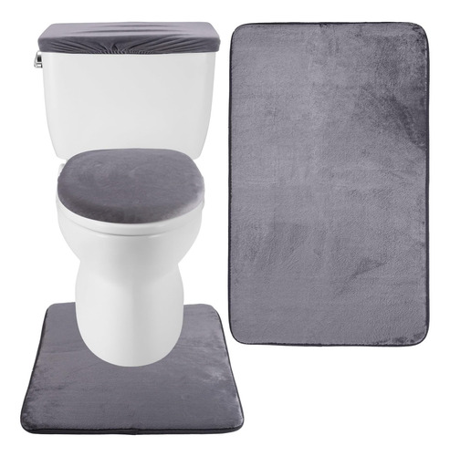 Framendino, Juego De Alfombrillas De Baño De Espuma De Gris