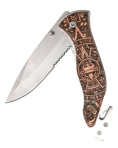 Cuchillo - Calendario Aztec 138 (grabado De Doble Cara)