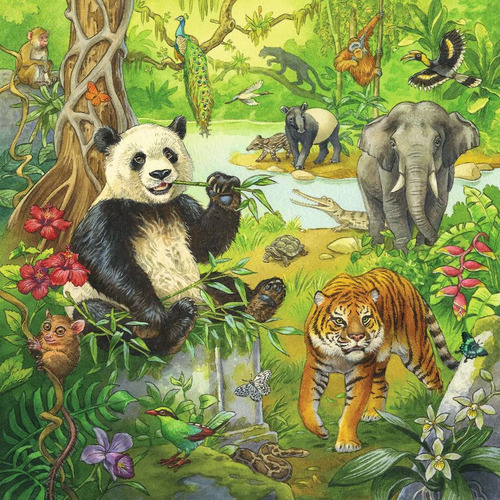 Ravensburger Rompecabezas: En La Jungla 49 Piezas