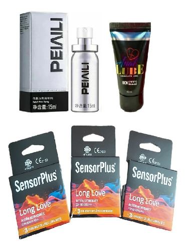 Pack X3 Lubricante Anal + Retardante Peineili + Preservativo