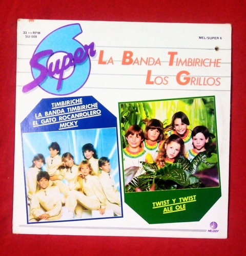 Disco De Vinilo Super 6 Timbiriche Y Los Grillos 1984
