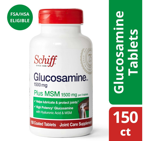 Glucosamina 1500mg + Msm 1500mg Y Ácido Hialurónico Para