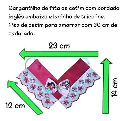 Kit Gargantilha Pet De Fita De Cetim Bordado Inglês Com 10