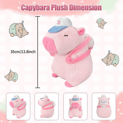 Capybara Peluche Kawaii Capybara Peluche Aniamls Con Mochila