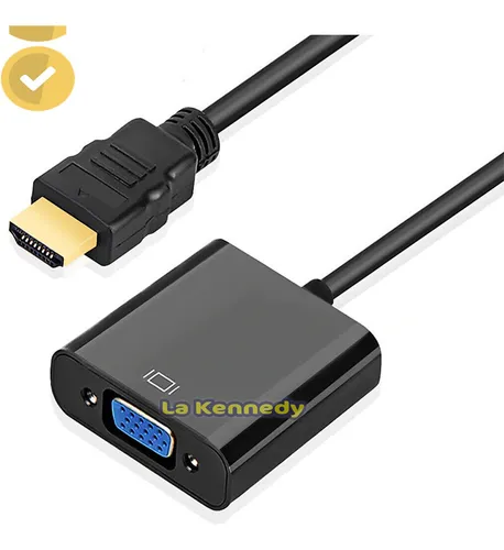 Adaptador Convertidor De Hdmi A Vga Hdmi Macho Vga + Audio