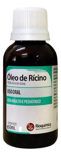 Óleo De Ricino 60 Ml Rioquimica Uso Oral Kit Com 12 Unidades
