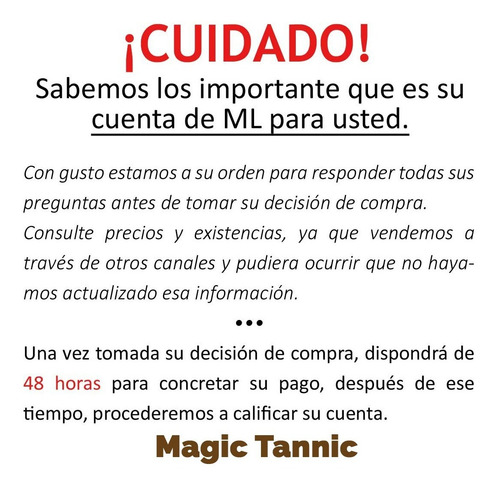 Convertidor De Óxido | Magic Tannic *** 240 Ml ***