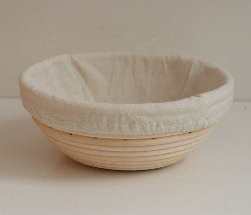 Imagen 1 de 10 de Banneton Redondo De Ø23 X 8.5cm - Cesta De Rattan - Cukin