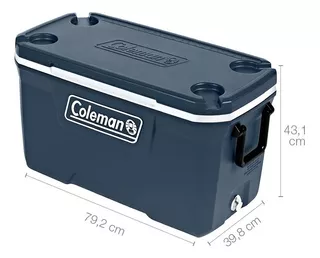 Heladera Conservadora Portátil Coleman Chest 70qt 66 Lts Color Azul