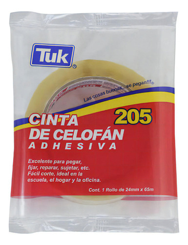 Cinta Adhesiva De Celofan Tuk 260538 205 24mmx65m 1 Pieza