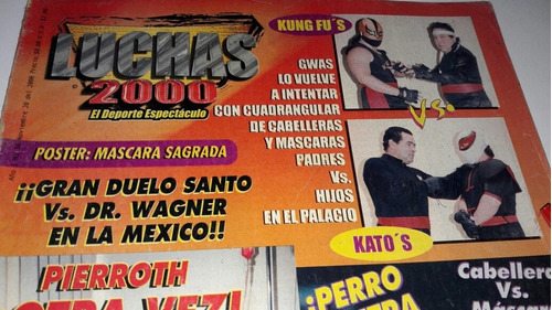 Kung Fu's  Vs Kato's. Revista Luchas 2mil. No Santo. 