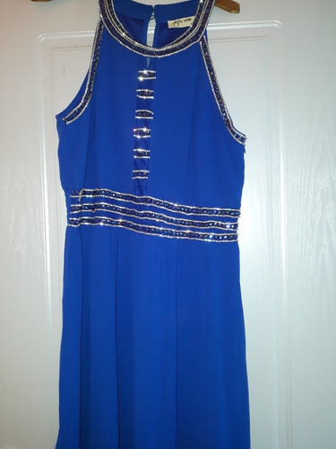 Vestido Azul  Largo Cm 157 Cadera 1,02 Cintura 96 Busto 100