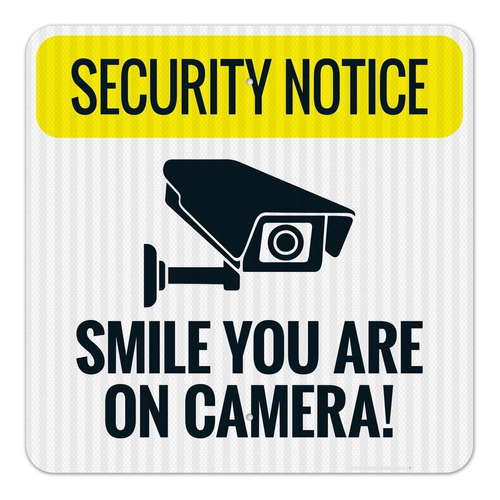 Smile You Are On Camera Sign Egp Aluminio Resistente Ee Uu