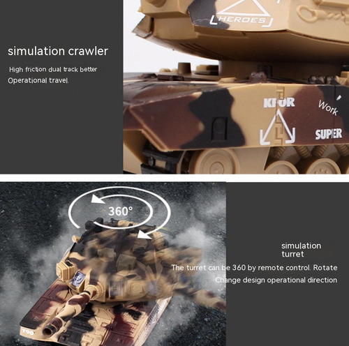 1:32 Tanque Rc Militar Estados Unidos M1a2.