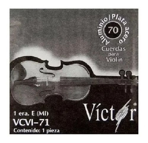 Paquete 10 Cuerdas Para Violin 1a Victor E (mi) Acero +