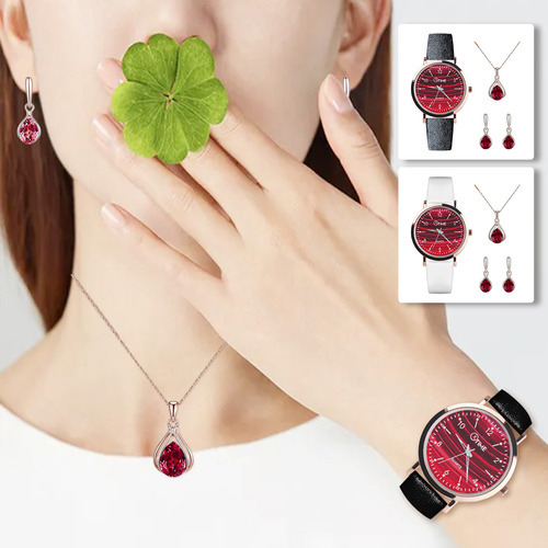 Juego De Relojes Y Pulseras I Wristwatch Para Mujer Flowers