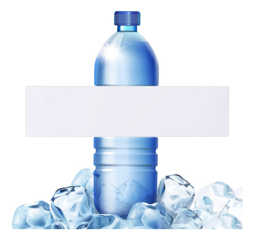 Bleidruck Etiqueta Para Botella Agua 8.2 X 2  Color Blanco