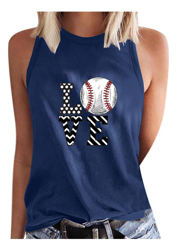 Camiseta Manga Beisbol Para Mujer Grafica 2 Chaleco