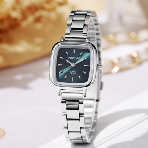 Reloj Para Dama Verde Disco Genuino Sugar Cube