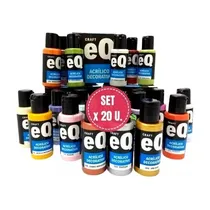 Comprar Set 20 Pintura Acrilicas X 50cc Eqarte-100% Acrilico Colore