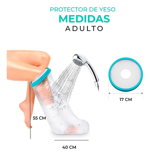 Protector De Yeso Bolsa Impermeable | Adulto Pie Corto