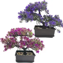 Comprar  Juego De 2  Árboles Bonsái Artificial En Maceta  17cm
