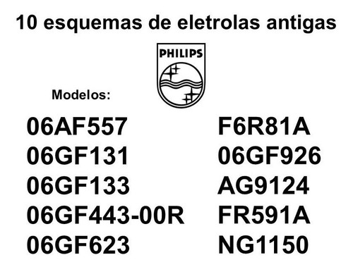 10 Esquemas De Eletrolas Antigas Philips Em Pdf + Brinde