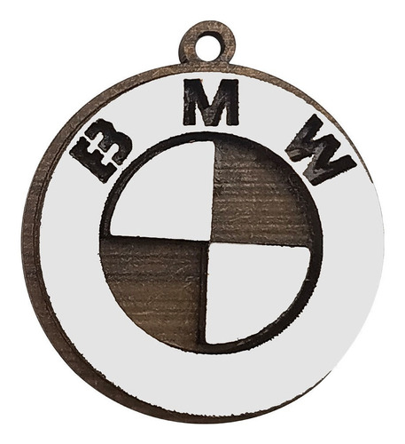 Chaveiro 3d Marca Bmw 4cm Mdf Madeira Decorada Cor Decorado