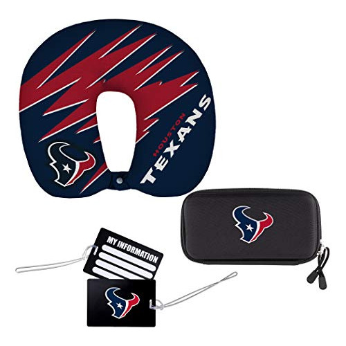 Nfl Houston Texans 4 Piezas Conjunto De Viajes 13 X 3 X...