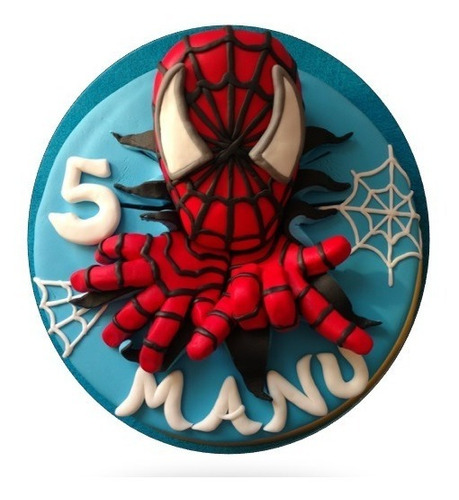 Torta Cumpleaños Fiestas Spiderman Hombre Araña 3d