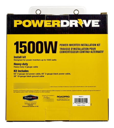 Kit De Instalación Para Inversor De Corriente De 1500 Vatios