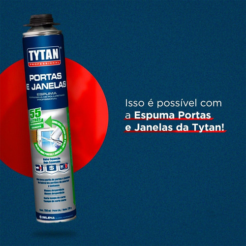 Espuma Expansiva Tytan Porta E Janelas (750ml) Caixa C/12 Un