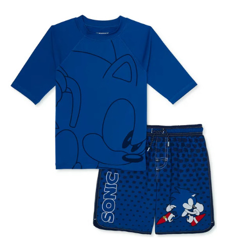 Conj De Malla Y Bermudas Protección Uv Sonic  Niño T4-5 