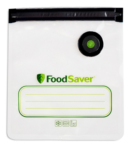 Foodsaver Bolsas Reutilizables Con Cremallera Al Vaco, Para