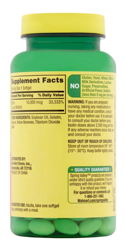 Imagen 4 de 8 de Cabello Hermoso Biotina 10,000 Mcg 120 Softgels
