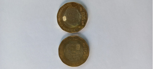 Monedas De $20 Conmemorativas Del Bicentenario Y Tenochtitla