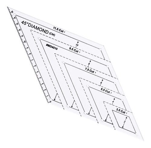 1 Plantilla Transparente Acolchar Forma Hexagonal, Regl...