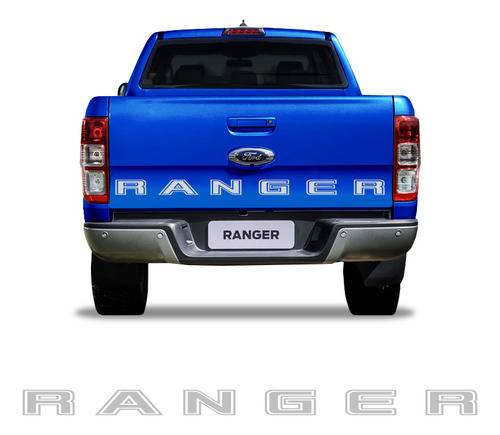 Faixa Traseira Ford Ranger 2020/2022 Adesivo Caçamba Cinza