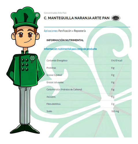 Concentrado Arte Pan Mantequilla Naranja Deiman 6 Lts