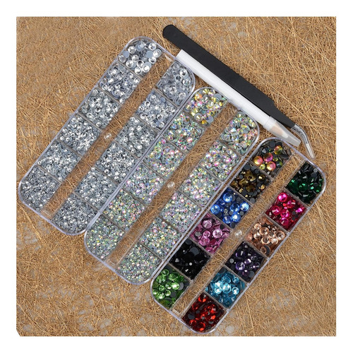 Massive Beads 9500+ Flatback Round Glass Hotfix Piedras Para