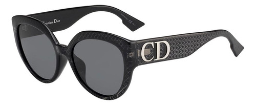 Dior Ddiorf Prn2k Square Shape Negro Azul Con Accesorios