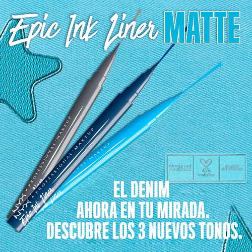 Delineador De Ojos Epic Ink Liner Matte De Nyx Midnight Rise Mate